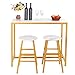 Mesa Alta con 2 taburetes, Mesa de Bar, Mesa bistró, Mesa de Comedor, Estructura de Metal Mobiliario Moderno para la Cocina, Sala de Juegos, Sala de Estar 106 x 47 x 92 cm