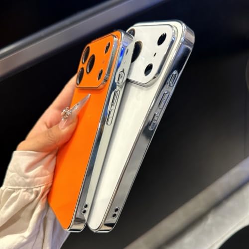 Protection antichoc iPhone 14 coque de luxe en verre mat et grand module photo