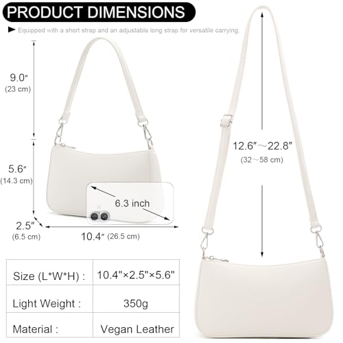 Image of Small Shoulder bag with 2 Removable Straps Cross Body Clutch Purse Handbag for Women