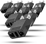 Adaptateur européen 10 Faites votre valise, Fosmon Type C EU à USA & Bouchon d'adaptateur pour les voyages au Canada, 2 Convertisseur universel de puissance (Noir) 2 Prong American Canadian Outlet Plug Universal Power Converter Compatible avec les téléphones, ordinateurs portables et tablettes européens. Noir