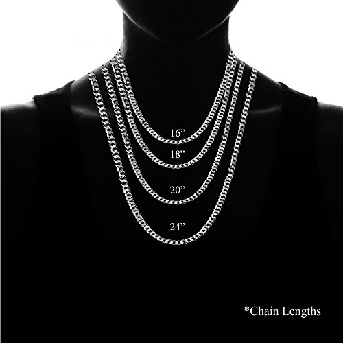 Hoops & Loops 925 Sterling Silver Italian 2.5mm Diamond-Cut Cuban Curb Link Chain Necklace for Men Women (16, 18, 20, 24-Inches)4