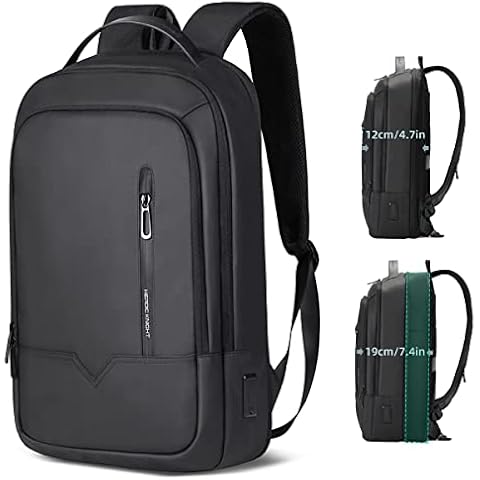 HEROIC KNIGHT Laptop Backpack 15.6 Inch Laptop Rucksack Waterproof Rucksack for Men Expandable School Bag Lightweight Travel Backpack with USB Charging Port for Men Women Office College Travel Cover