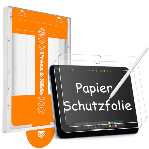SPARIN 2 Stück Papier Schutzfolie für iPad A16 11./10. Generation (11/10 9 Zoll 2025/2022) Schreiben und Zeichnen wie auf Papier 9H Panzer Schutz Glas Auto-Installation Anti-Bläschen