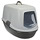TRIXIE Katzentoilette Berto Top - Abdeckung mit Tür und Aktivkohlefilter - Siebeinsatz für einfache Reinigung - Easy Click-Verschlüsse - hellgrau/dunkelgrau - 39 × 42 × 59 cm - 40162