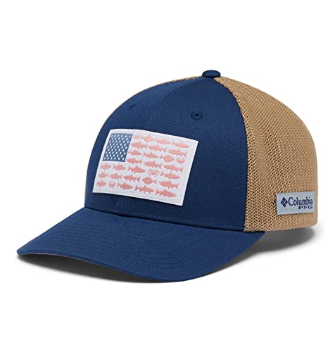 Image of Columbia Unisex PFG Fish Flag Mesh Ball Cap