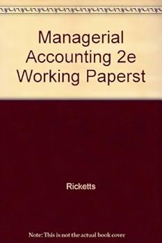 Paperback Managerial Accounting 2e Working Paperst Book