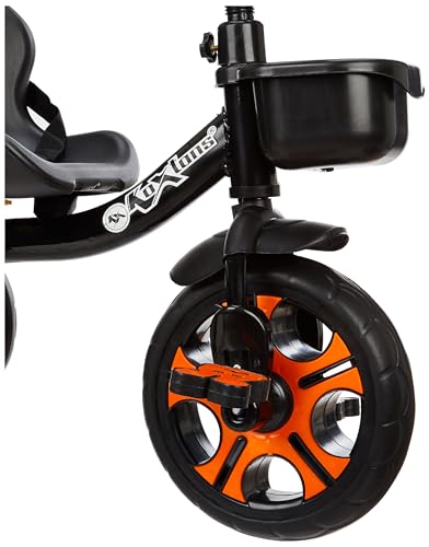 Image of Tricycle for Kids Super - The Choice of Parent's for 1-5 Years Old, 30kg Max, Luxurious, Safe, and Durable Trike. Advanced Parental Control Handle and with Safety Belt, Black