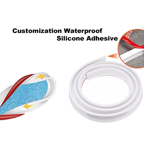 Butée de douche en silicone transparent de 1M pour le sol de la salle de bain