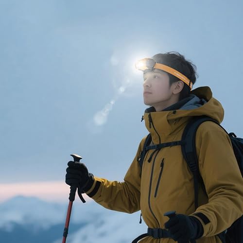 Lampe frontale rechargeable à lumière vive avec faisceau réglable - 3