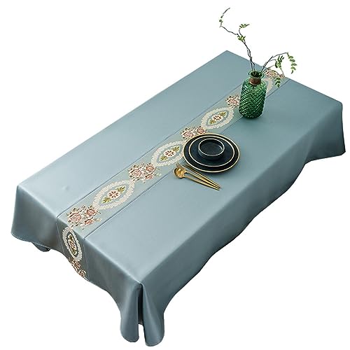 Nappe en polyester de haute qualité brodée bleu gris 110cm - 8