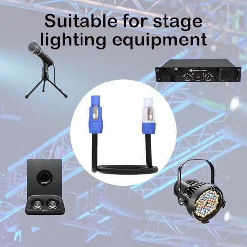 Image of 3 Pin PowerCon Power Cable AC PowerCon Input to Output 12AWG Power Extension Cable Fits for Stage Light,LED Screen Beam Moving Head Light, Audio Video Equipment and More (1M /3FT)