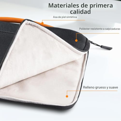 Funda para MacBook de 14 pulgadas JETech estuche impermeable negro 4