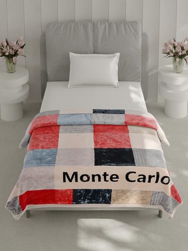 Image of Monte Carlo Single Bed Heavy Winter Blanket Everest Plus 2 Ply 600 GSM | 2.1 KG (220x160 CM), Grey