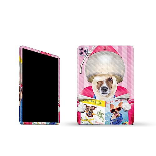 Image of MightySkins Carbon Fiber Skin Compatible with Apple iPad Pro 11 inch M2 4th Gen (2022) Full Wrap Kit - Dog Divas | Protective, Durable Textured Carbon Fiber Finish | Easy to Apply | Made in The USA