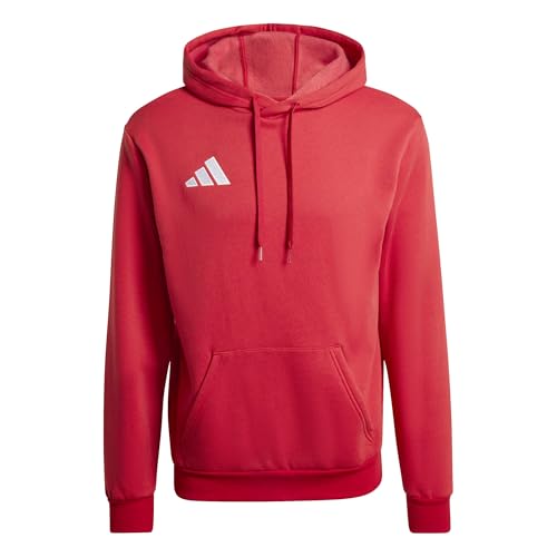 adidas Uomo Entrada26 Hoodie, Team Power Red 2/White, M