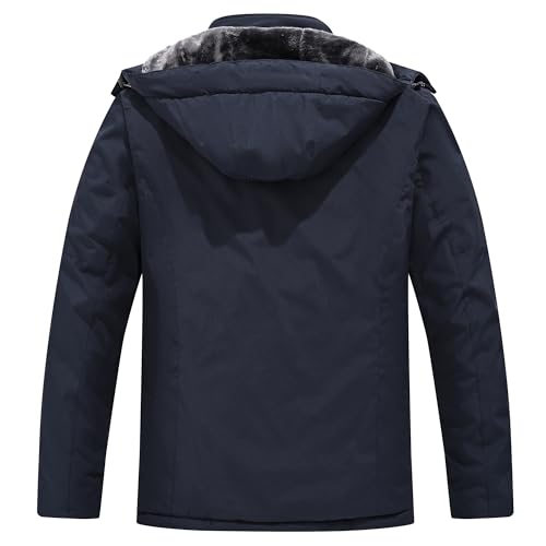 Winter Jackets Coats For Men Ski Snow Waterproof Fleece Liner Windproof Raincoat 6 Pockets - Image 7