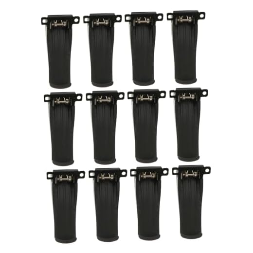 Veemoon 12Pçs Clipes De Cinto De Walkie-Clip Clipes De Cintura Clipes Traseiros De Plástico De Cinto Clipes De Interfone Clipes De Cinto