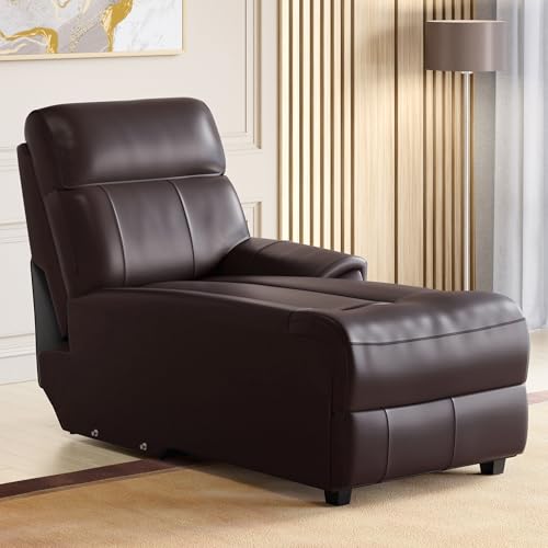 Home Centre Stockholm Half Leather 1-Seater Push Back Lounge Recliner - Brown Home Centre Stockholm Half Leather 1-Seater Push Back Lounge Recliner - Brown