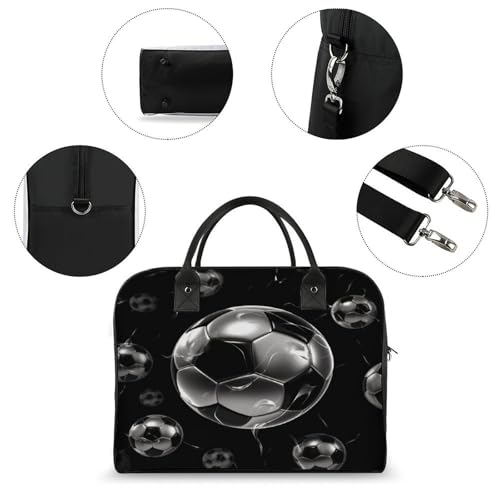 Maletín negro ligero para laptop unisex miniatura 6