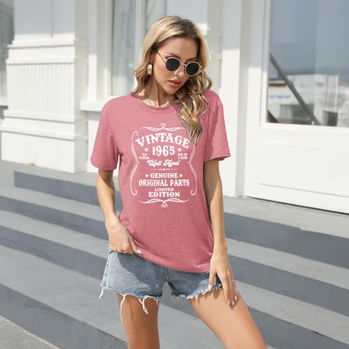 60th Birthday Shirts for Women Vintage 1965 T Shirts Sixty 60 Year Old Birthday Gifts Graphic Tee Retro Party Tshirts2