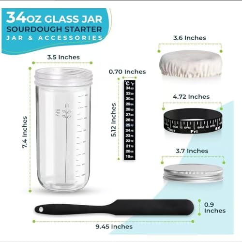 Tarros de cristal herméticos de 1000 ml para conservar tu masa madre 6