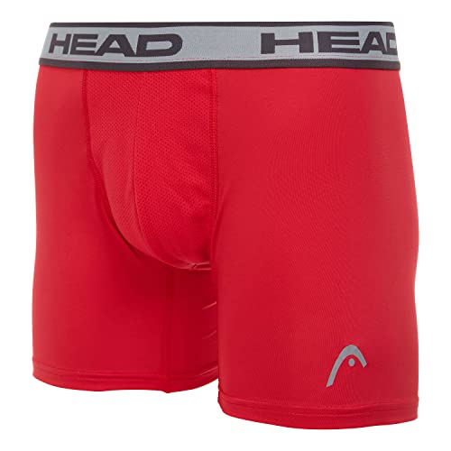 HEAD Mens Performance Boxer Briefs - SPORTY FIT Short Leg 6-Pack Mystery Colors Stretch Underwear Breathable No Fly (S-5X)2