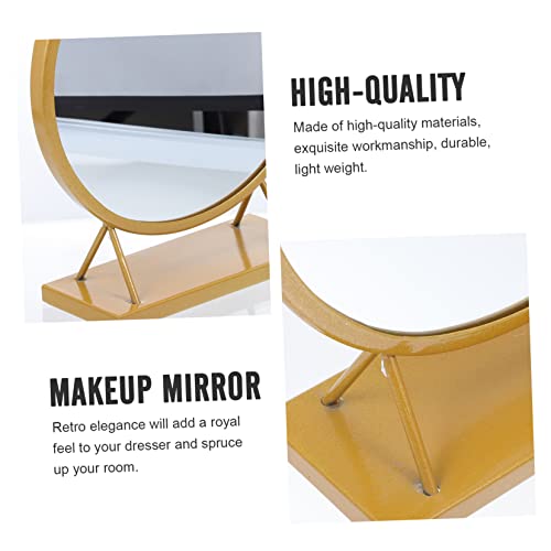 Espejo de maquillaje redondo para escritorio miniatura 7