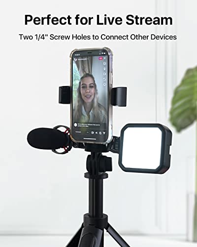 Andobil Magstick Iphone Tripod Mount, Auto Clamping Magnetic Tripod Holder 360 Rotation,1/4" Screw Hole Tripod Adapter Fit For Iphone 14/Pro/Pro Max/Plus & Camera, Tripod Clamp Compatible With Magsafe #TOP5