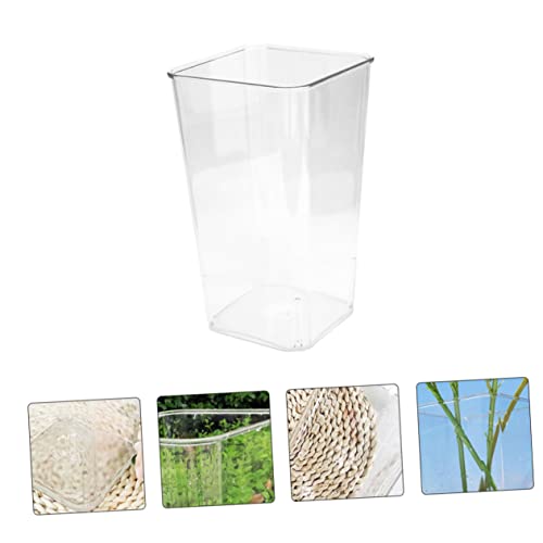 Vase à fleurs acrylique transparent carré Magiclulu pour centres de table - 4