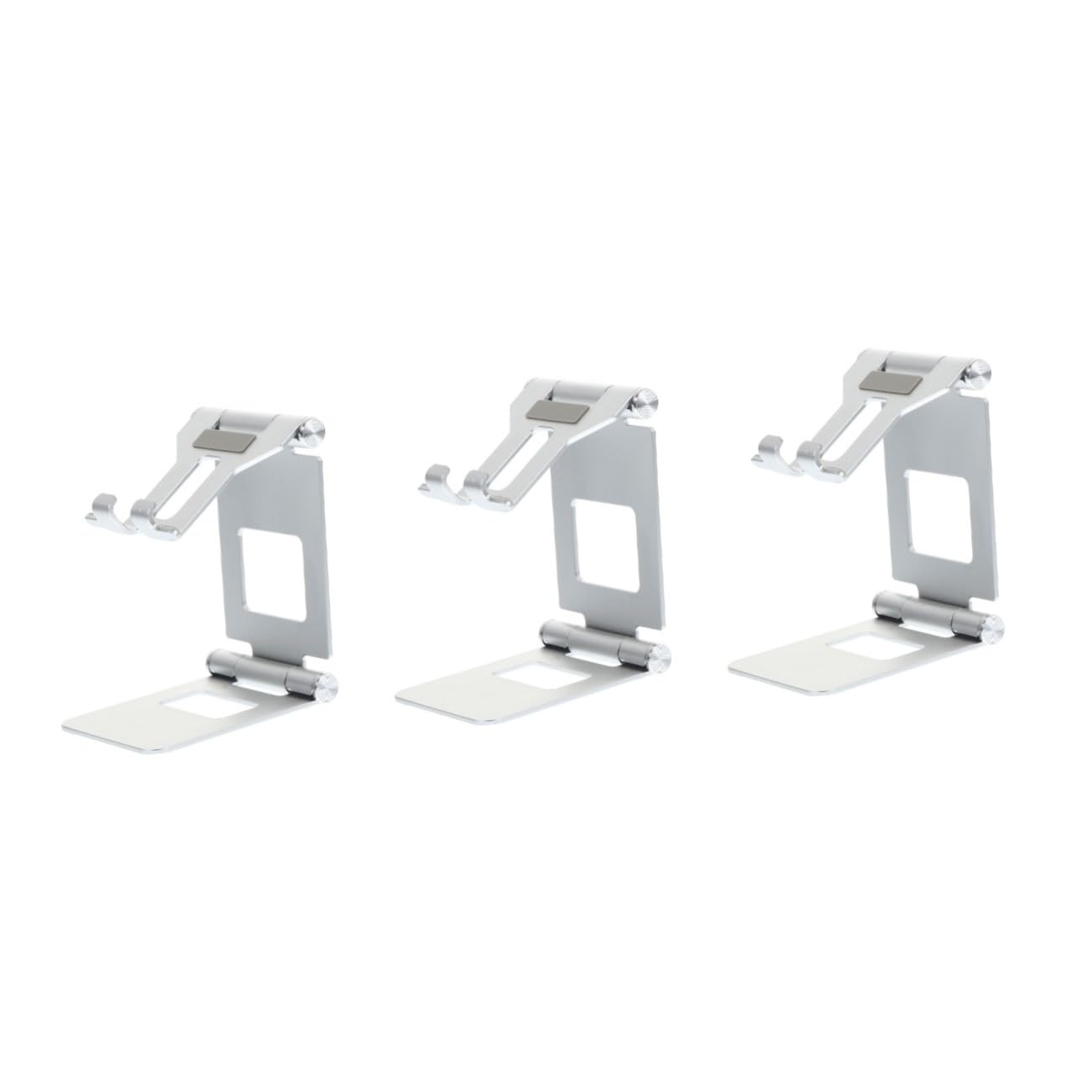 3 Piezas Soporte Plegable para Tablet y Móvil de Aluminio Compacto y Ajustable Base Estable para Escritorio para Ver Películas Manos