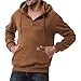 TUAOVA Men's Fashion Hoodies Sweatshirts Loose Fit Heavyweight Quarter-Zip Sweatshirt Fleece-Lined Pullover(Khaki,M)