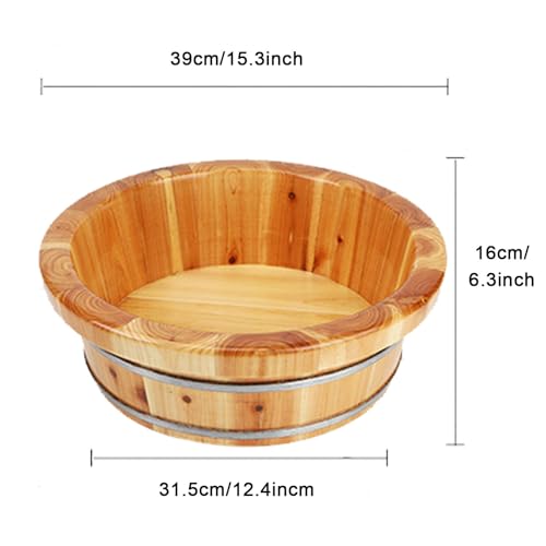 Tina de Madera Natural para Remojo de Pies con Masaje 16x39 cm miniatura 6