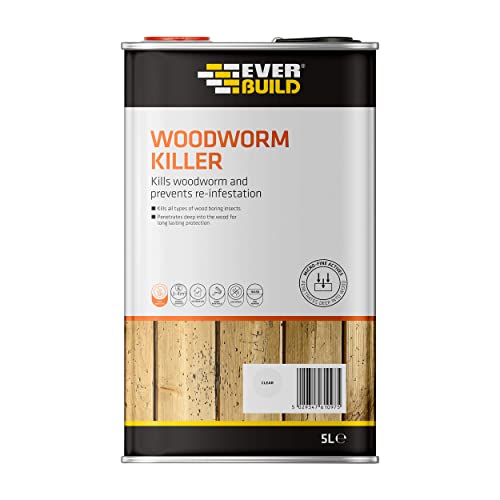 Everbuild Woodworm Killer, Clear, 5 Litre