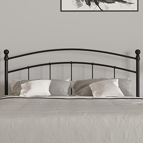 Merrick Lane Kildare Metal Queen Size Headboard Contemporary Arched Headboard With Adjustable Rail Slots #TOP22