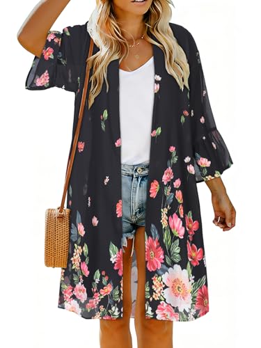 Image of Swimsuit Coverups for Women Sarong Beach Bikini Wrap Sheer Short Skirt Chiffon Scarf for Swimwear