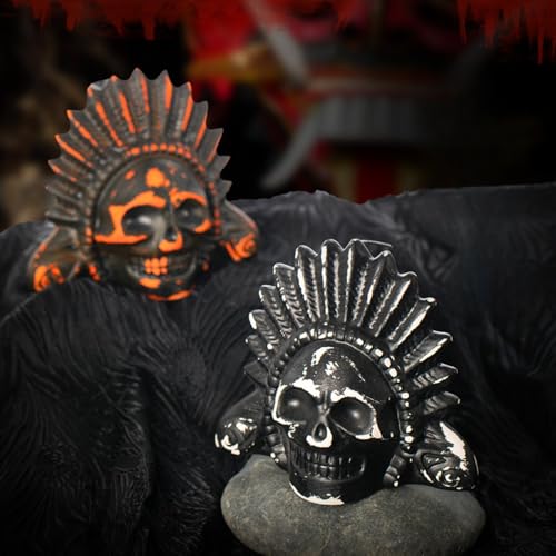 Authentic Aztec Death Whistle, Up to 125+ Decibels Screams Creepy Human Sounding Whistle for Halloween, Unique Skull Design (White)