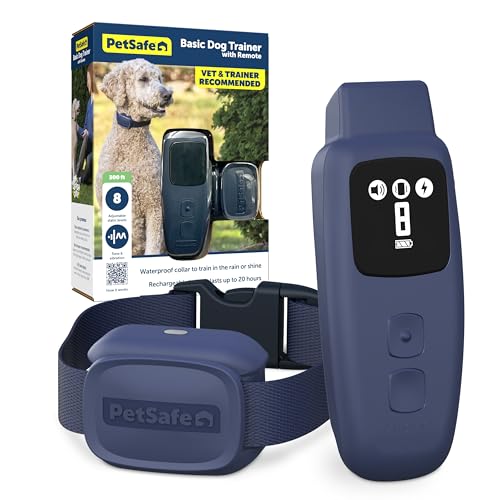 PetSafe Basic Dog Trainer with Remote - Effective Dog Training - 15 Levels of Static Correction - Waterproof Collar - Rechargeable Training Collar - Compact Remote Transmitter