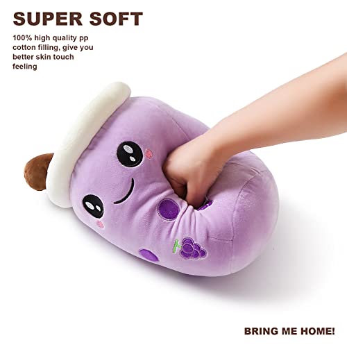 Ditucu ZZZ0611-GRAPEYUAN-24CM-FBA Cute Boba Tea Plush Stuffed Bubble Tea Plushie Cartoon Soft Grape Milk Tea Cup Fruit Pillow Home Hugging Gift thumb #7