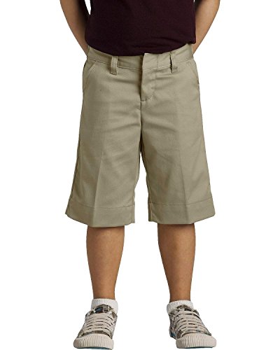Dickies Kids Girls 7-16 Stretch Bermuda Short, Desert Sand, 10 - image 1