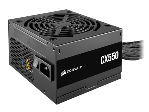 Corsair CX550 80 Plus Bronze, Nicht modulares ATX-Netzteil, geräuscharm, 550 W, Schwarz – Ansicht 4