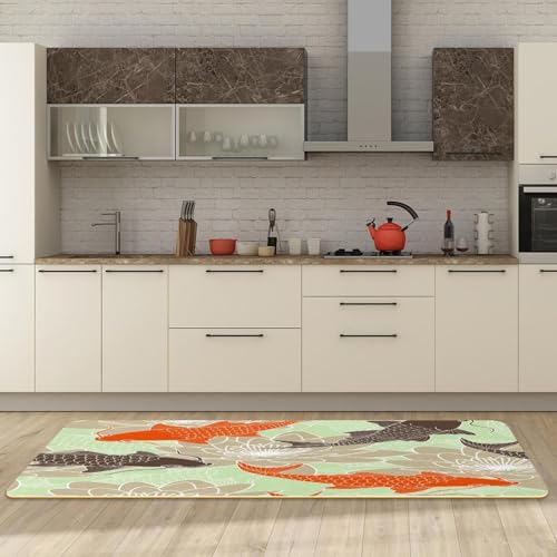 Tapis de cuisine antidérapants lavables et absorbants étang - 3