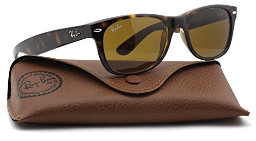 Ray-Ban unisex adult Rb2132 New Wayfarer sunglasses, Light Havana Frame Brown Lens 710, Medium US