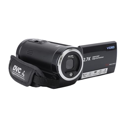 Jectse Caméscope Vidéo 2,7 K, Enregistreur de Caméra à Zoom Numérique 50 MP 16X, Vision Nocturne Infrarouge, écran Tactile LCD de 2,8 Pouces, Caméra de Vlogging pour Les Voyages, Les