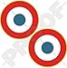 France Français Armée de l'Air Roundel Aéronef, 75mm Vinyle Autocollants, x2 Stickers