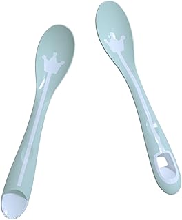 2 Pçs Colher De Bebê Colheres Infantis Colheres De Plástico Colher De Plástico Colher De Criança Colheres De Alimentação Colheres De Purê Colher Serrilhada Criança Peeling