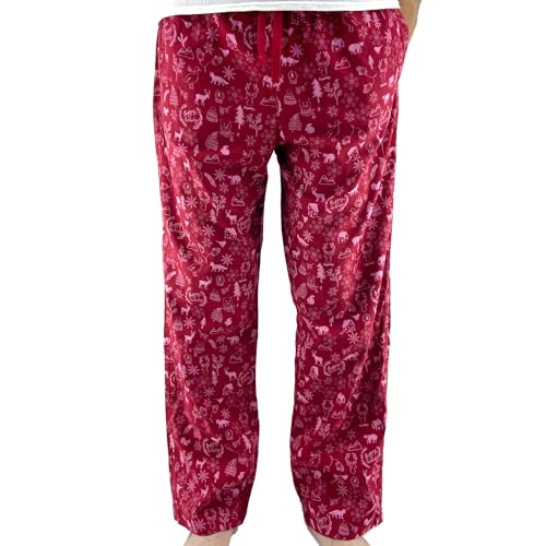 ROCK ATOLL Men's Animal Sloth Polar Bear Patterned Soft Flannel Pajama Sleep Pants