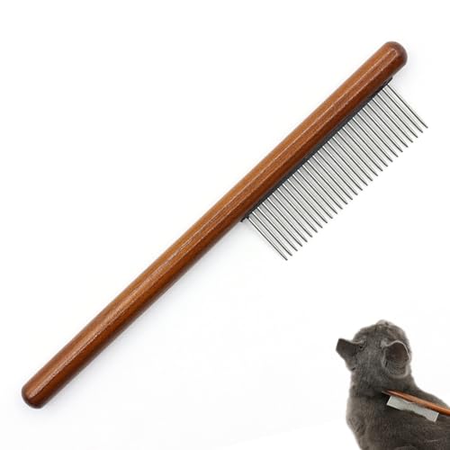Image of Pet Dog Cat Shedding Comb - Hair Buster Grooming Comb for Cats and Dogs, Rabbits, Daily-Use Cat Deshedding Brush, for Cats with Short and Long Fur (Sparse Teeth)