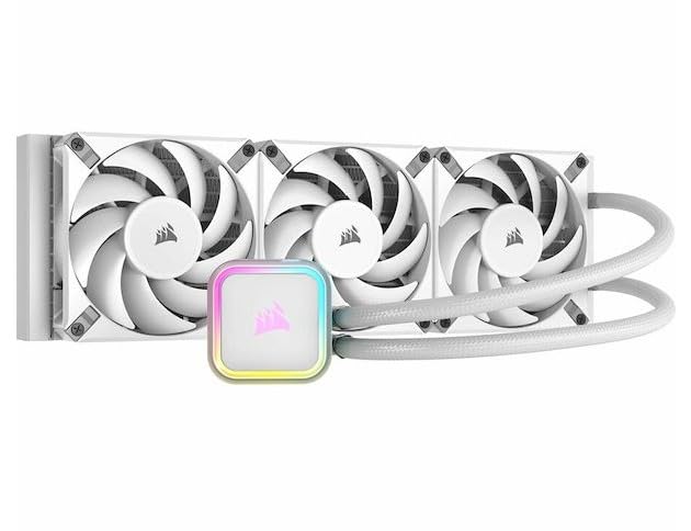 Corsair iCUE H150i RGB Elite Liquid CPU Cooler (CW-9060079-WW) - White (Renewed)