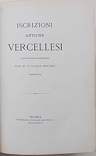  Iscrizioni antiche vercellesi.