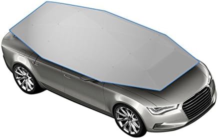 XSPOLVE Semi-Automatic Folded Movement Car Tent Sunshade Waterproof Cover,Silver